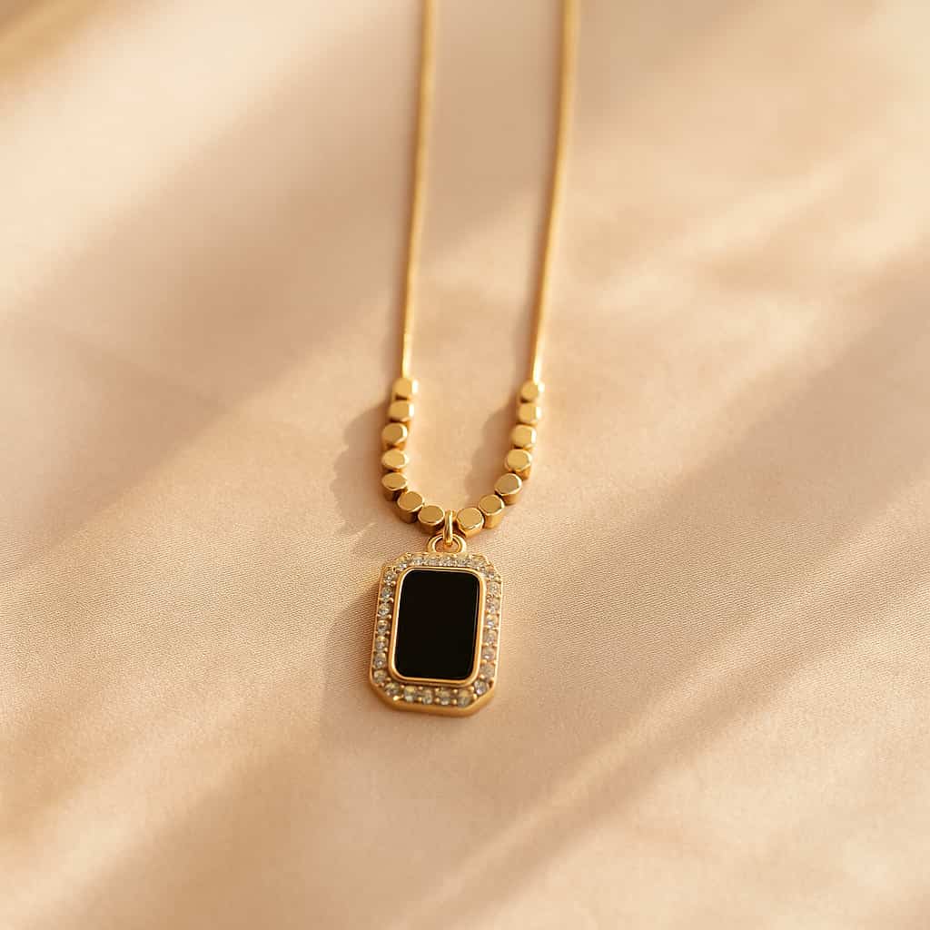 Beaded Black Onyx
