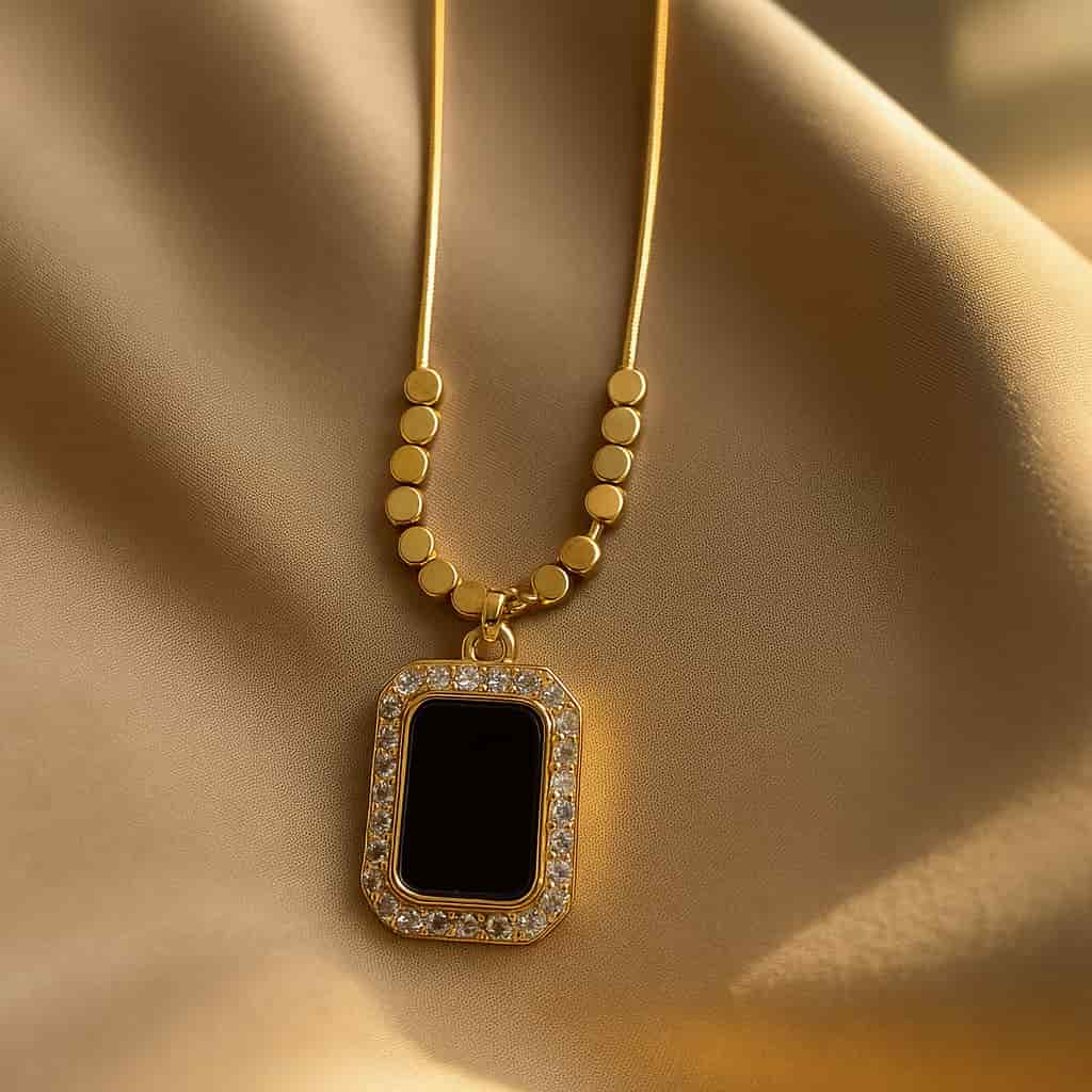Beaded Black Onyx