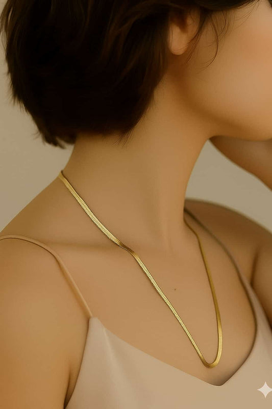 Thin Long Snakeskin Chain